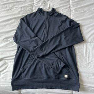 Vuori ponto performance half zip with hood size M navy blue color